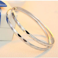 Real 925 sterling silver big round hoop earrings for women Fashion dangles Fine Jewelry