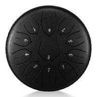 Steel Tongue Drum 6 Inch 11 Note Ultra Wide Range Percussion Instrument Handpan Drum,Lotus