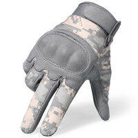 Camouflage Tactical Gloves Paintball Combat Shooting Armored Work Long Rubber Full Finger Glove Multicam Army Gear Men