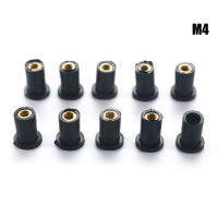 NIHAI Flash Sale 10PCS รถจักรยานยนต์สำหรับ M4/M5/M6 Rubber Well Nuts ขี่อุปกรณ์เสริม Fastener Goods