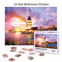 Maidens Tower Wooden Jigsaw Puzzle 500 Pieces Educational Toy Painting Art Decor Decompression toys 500pcs