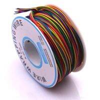 【▼Hot Sales▼】 zhaolanj 30awg 0.5มม. สี Ok Line จัมเปอร์บรรจุภัณฑ์820ft 250กระป๋องฉนวนกันความร้อนลวดเส้นเดียวที่มีความยืดหยุ่น