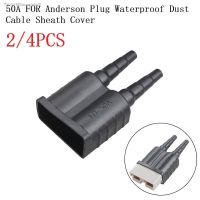 ☌▼ 2/4Pcs 50 A 600V 3rd Generation Sheath Waterproof For Anderson Plug Connector Dustproof Flat Card Slot Jacket Cable Connectors