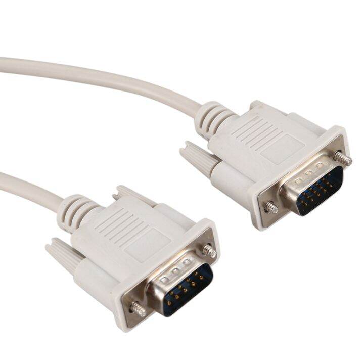 1-4m-rs232-db9-9-pin-male-to-vga-video-15-pin-male-adapter-cable-light-gray