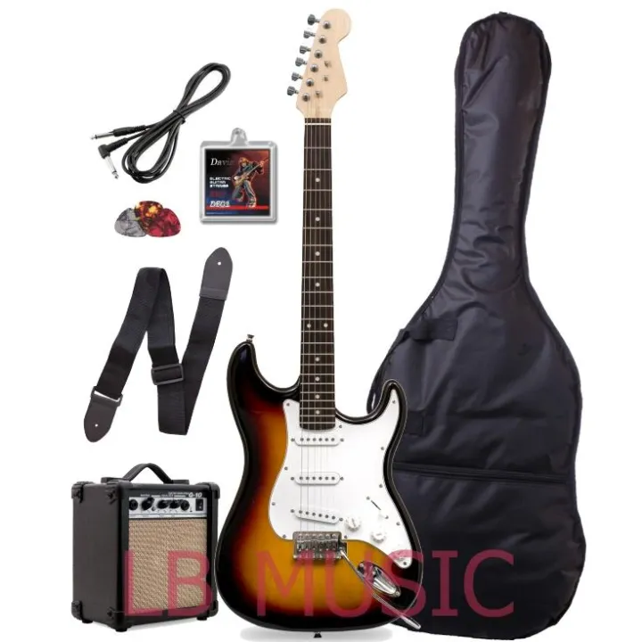 Knight Stratocaster with Portable Amplifier electric guitar Package ...