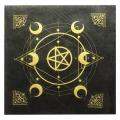 Tarot ตกแต่งตารางผ้า19.3นิ้ว Hexagram Moon Phase ผ้าปูโต๊ะโหราศาสตร์ Tarot การ์ดเกมอุปกรณ์ตกแต่งตารางสำหรับ Astrologist Divination น่ารัก. 