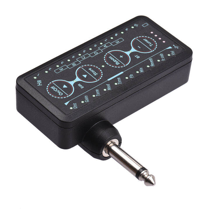 Multieffects Guitar Headphone Amplifier Rechargeable Pocket Headphone