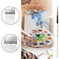 Premium 10Pcs/Set Stable Smooth to Write Watercolor Paint Brush Easy Clean Paint Brush Set Pointed Head Crafts Supplies