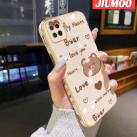 JIUMOO เคสสำหรับ OPPO A73 2020 F17กรอบสี่เหลี่ยมใหม่,เคสชุบผิวขอบทรงสี่เหลี่ยมเคสนิ่มซิลิกาเจลกันกระแทกเคสมือถือฝาครอบป้องกันเลนส์กล้องถ่ายรูป