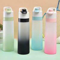 700ml Water Bottle Large-capacity BPA Free Spray Design Drinking Cup Gradient Color Girls Outdoor Sport Fitness Water Cup