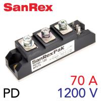 SanRex ไทริสเตอร์ โมดูล Thyristor/SCR Power Module 70A 1200V (PD70F120)