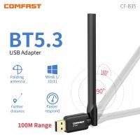 Comfast 100M USB Bluetooth 5.3 Dongle Adapter for PC Speaker Wireless Mouse Music Audio Receiver Transmitter Bluetooth 5.1 5.3