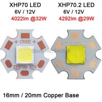 XHP70. CREE XHP70 2ชิ้นล็อต2 2nd รุ่นเย็นสีขาวเป็นกลางสีขาวอบอุ่นสีขาว didoes 6โวลต์12โวลต์บน16มิลลิเมตร20มิลลิเมตรทองแดง PCB