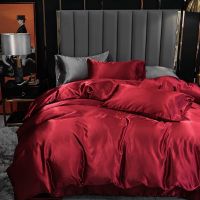 Europe red Comforter Bedding Set Luxury Bed Set Black Queen King Size Duvet Cover Red quilt