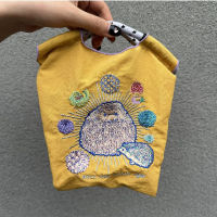 Japanese Baii Chain Embroidered Eco-Friendly Bag Mini Hedgehog Backpack Mini Shoulder Bag Cute Niche Small Bag For Women