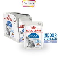 ด่วนโปร ส่งฟรี Royal Canin Indoor Sterilised in Jelly [85g-12ซอง] อาหารแมวชนิดเปียกสำหรับแมวโต เลี้ยงในบ้าน และทำหมัน อายุ 1 ปีขึ้นไป