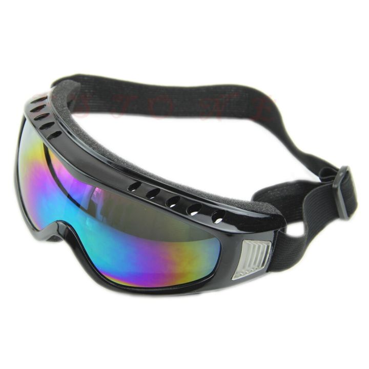 แว่นตาป้องกันทรายกลางแจ้งรถจักรยานยนต์แว่นตานิรภัยฝุ่นลมพร้อมฟองน้ำ3สี-balaclava