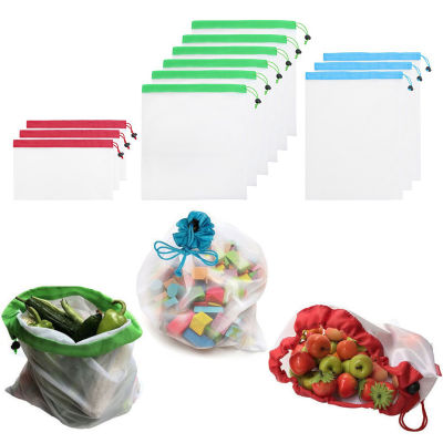 P5u7 1 pcs Storage &amp; Organization Pouch Storage Vegetable mesh bag Nylon Grocery Fruit Reusable Home &amp; Living