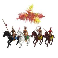 12pcs Large Indians Horse Trees Plastic Model Toys Boys Kids Childrens Toy Military Soldiers Birthday Party Christamas Gift