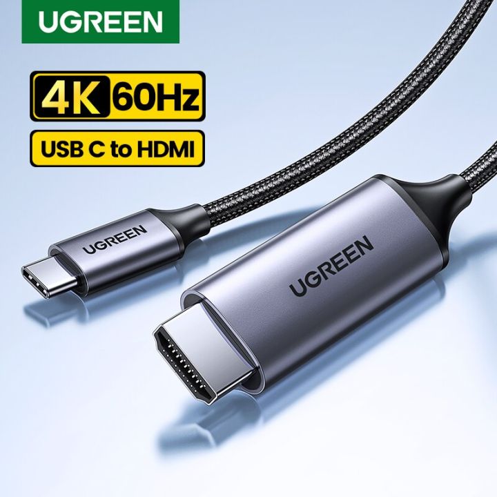 ugreen-usb-c-สาย-hdmi-type-c-เป็น-hdmi-4k-สำหรับตัวแปลงสัญญาณโทรทัศน์สำหรับแมคบุ๊กโปรแอร์-ipadpro-samsung-galaxy-pixelbook-xps-หัวแปลงสัญญาณ-hdmi