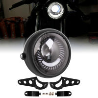 รถจักรยานยนต์6.5 Cafe Racer Vintage Universal LED Protection ไฟหน้าไฟต่ำสูงพร้อมขายึดสำหรับ Harley Choppers Custom