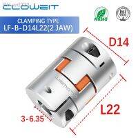 Clowiet LF Two Jaw D14L22 Coupler Aluminium Plum Flexible Shaft Coupling Stepper Motor Connector CNC 3/4/5/6/6.35mm