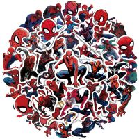 Anime Marvel Spiderman Stickers Avengers Skateboard Guitar Laptop Luggage Cartoon Waterproof Sticker Kid Toys