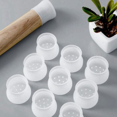 hotx【DT】 16pcs Silicone Leg Cap Round Cover Table Protector  Noise Reduction Non-slip Floor Foot