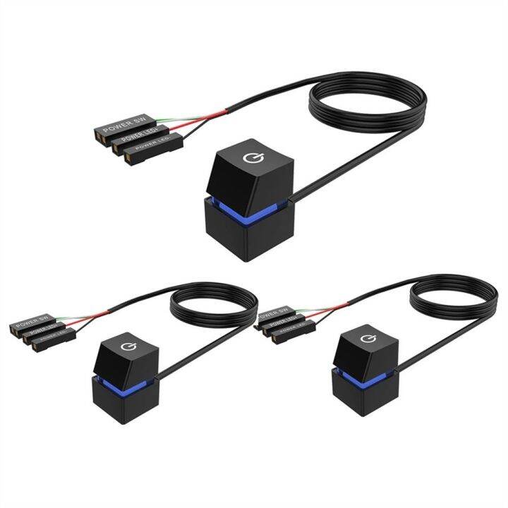 MNLXM Colorful LED Lights Switch Button Extension Cable Power Cable ON