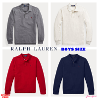 RALPH LAUREN COTTON MESH LONG-SLEEVE POLO ( BOYS SIZE 8-20 YEARS )