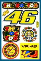 สติกเกอร์ THE DOCTER VR 46 สติกเกอร์แต่งรถ สำหรับรถมอเตอร์ไซค์ ติดรถยนต์ หมวกกันน็อค รถแข่ง รถซิ่ง โลโก้  Stickers ตกแต่งรถ ยอดฮิต จำนวน 1 แผ่น