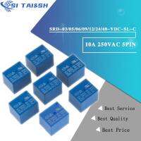 10pcs Relay SRD-03VDC-SL-C SRD-05VDC-SL-C SRD-06VDC-SL-C SRD-09VDC-SL-C SRD-12VDC-SL-C 3V 5V 6V 9V 12V 24V 48V 10A 250VAC 5PIN WATTY Electronics