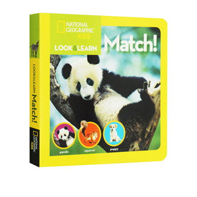 Original English National Geographic Kids look and learn match paperboard Book Encyclopedia of childrens Enlightenment learning