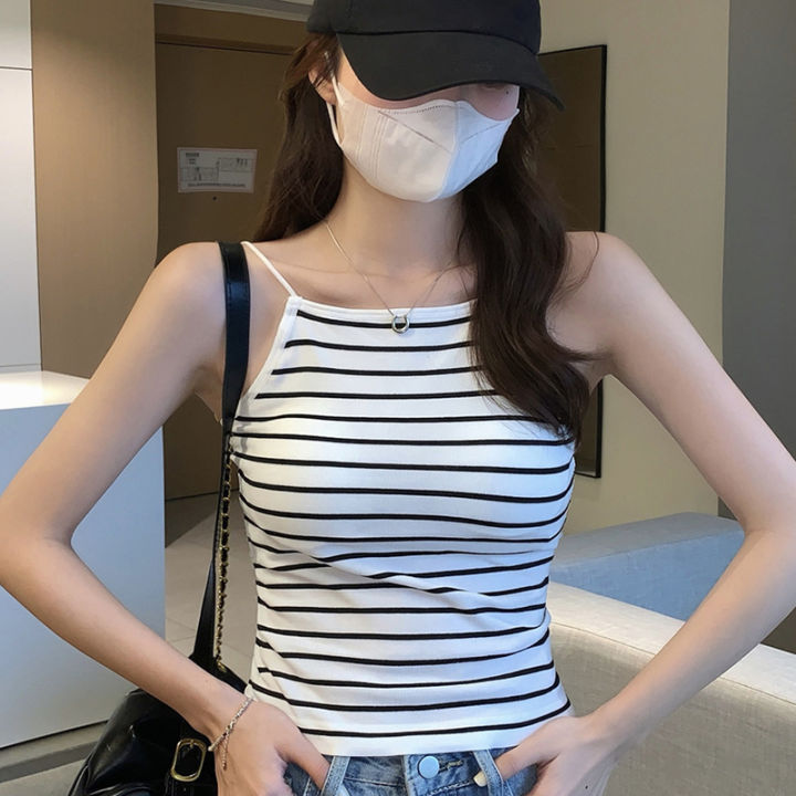 huilun-สายเดี่ยวฤดูร้อนแฟชั่นผู้หญิงเซ็กซี่ไม่มีแขนเปิดหลังเสื้อกล้ามผอม