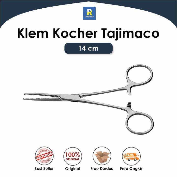 Klem Kocher 14cm Lurus Klem Forceps Stainless Steel | Lazada Indonesia