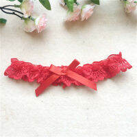 [pengxia] COD ริบบิ้นลูกไม้ผีเสื้อ bowknot งานแต่งงานไก่ของขวัญ garters ปรับ legrings