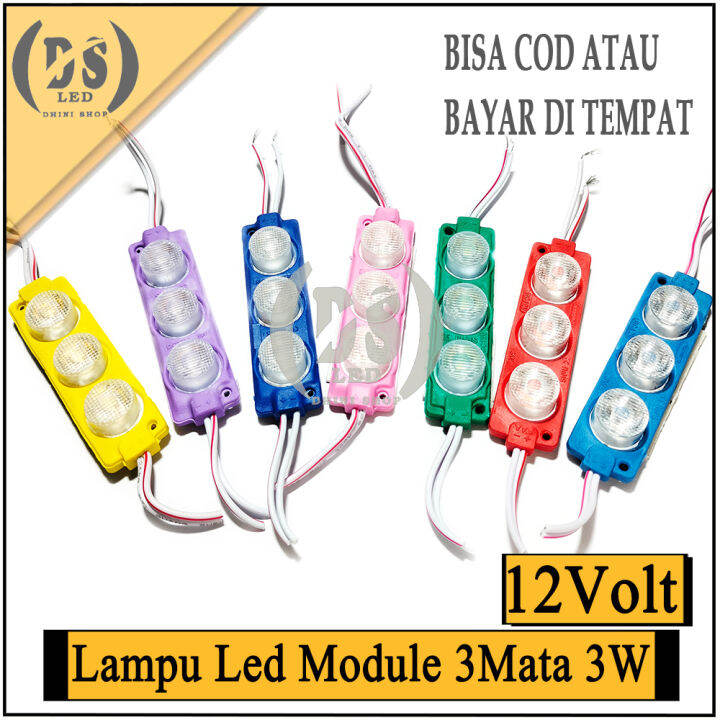 Lampu Led Module 3 Watt 12 Volt Led Modul 3 Mata Besar 3w 12v Lampu