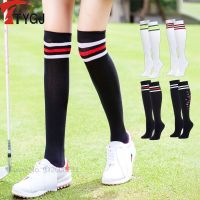 TTYGJ Female Summer Casual Sports Socks Women Slim Fit Stockings Breathable Cotton High Ladies Elastic Over The Knee Tennis Golf Badminton