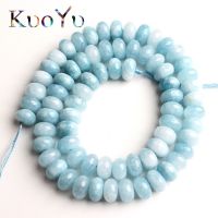 5x8mm Aquamarines Angelite Stone Round Rondelle Loose Spacer Bead For Jewelry Making Natural Stone Diy Perles Bracelet Necklace