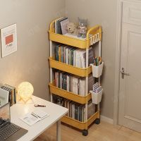 ✷ஐ Movable bookshelf storage childrens toy trolley with wheels simple multi-layer reading bookcase