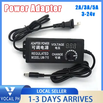 3-24V 2A Adjustable DC Power Supply with Digital LCD Display