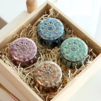 Mini Flower Tin Box DIY Candle Jar Round Empty Iron Box Coin Jewelry Storage Box Festive Party Gift Box Candy Box Spice Storage Storage Boxes