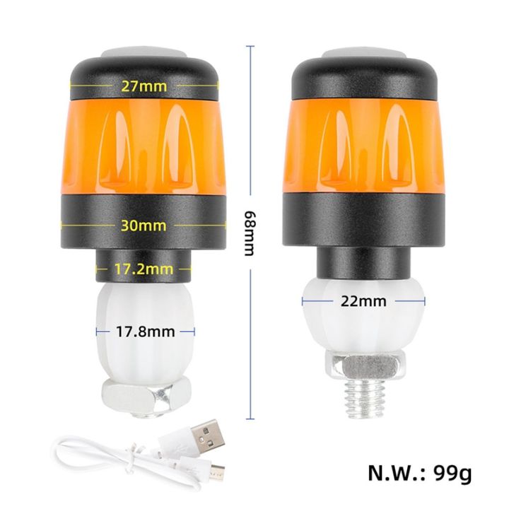 2pcs-electric-scooter-handlebar-lights-led-warning-light-handlebar-end-plugs-waterproof-turn-signal-lights