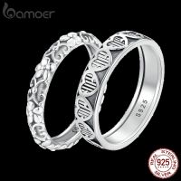 【YF】✠♤  Bamoer 925 Sterling Pattern Band Jewelry for