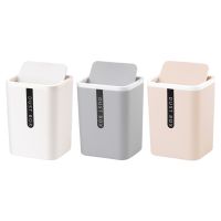 Mini Desktop Trash Can Tabletop Plastic Waste Bin with Lid Garbage Basket Decor for Home Office