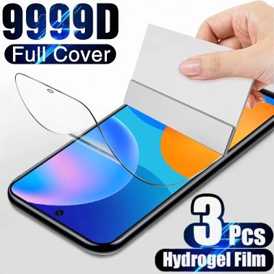 ◎◕ 3PCS Full Cover HD Clear Hydrogel Film for Huawei Mate 9 10 20 Pro 20X 20 30 Lite Mate 30 40 50 Pro Screen Protector Not Glass