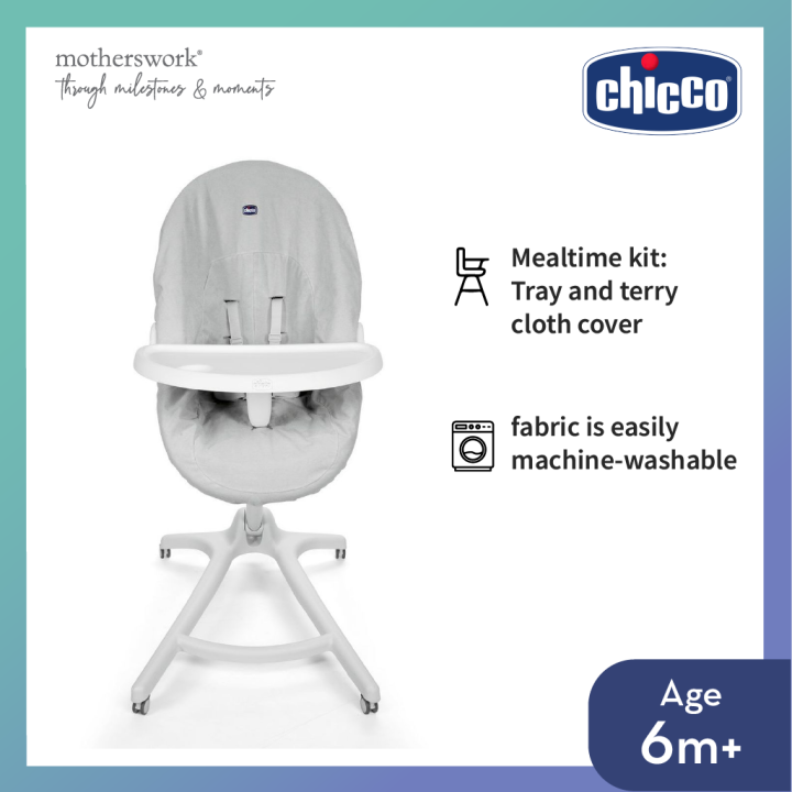 Chicco Baby Hug 4 in1 Meal Kit (High Chair Tray+ Terry Cloth Cover)