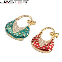 JASTER Beauty cute crystal handbag Model Usb flash drive diamond pendrive 4GB 8GB 16GB 32GB 64GB memory stick pendriver gift