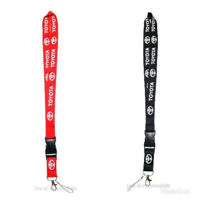 toyota-lanyard-ห่วงเล็ก-สายคล้องคอ-คล้องบัตร-toyota-สายหนา-2-5-ซม-สกรีนคมชัดไม่ลอก