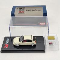 Hobby Japan HJ642016W 1/64 for H~da Civic TYPE R (EK9) With Engine Display Model White Diecast Toys Car Collection Gifts Die-Cast Vehicles